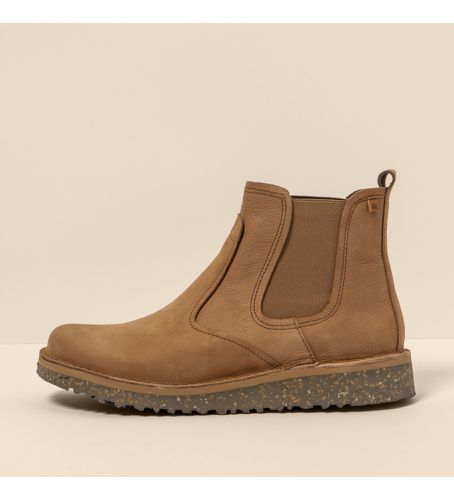 Unisex. 256321F50005_024 Bottines en cuir N5632 Felsen marron (36), Plat, 1 à 3 cm, Lacets, Casuel, Jaune - El Naturalista - Modalova