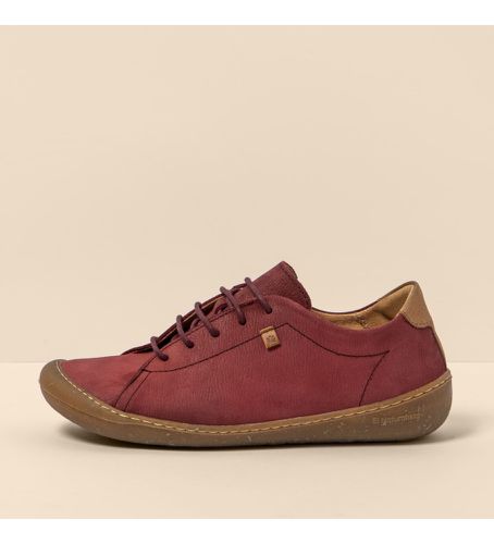 Unisex. 2577011AD005_091 N5770 Chaussures en cuir Pleasant Cherry (42), Plat, 1 à 3 cm, Lacets, Casuel, Violet - El Naturalista - Modalova