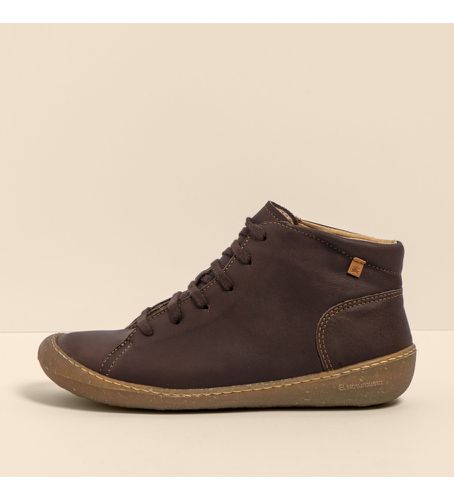 Unisex. 257731212005_012 Bottines en cuir (37), Marron, Plat, 1 à 3 cm, Lacets, Casuel - El Naturalista - Modalova