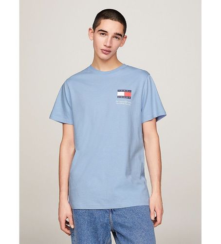 DM0DM18263 Essential Slim T-shirt with Logo (S), Bleu, Casuel, Coton, Manche courte - Tommy Jeans - Modalova