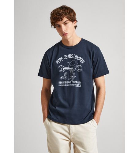 PM509389 T-shirt Cedric (M), Casuel, Coton, Manche courte, Durable, Marine - Pepe Jeans - Modalova