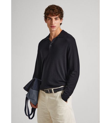 PM702411 Polo Malone (S), Casuel, Viscose, Manche longue, Marine - Pepe Jeans - Modalova