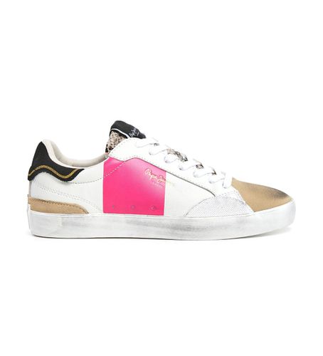 PLS00011 Lane Elle Leather Sneakers (39), Cuir, Blanc, Plat, Lacets, Casuel, Durable - Pepe Jeans - Modalova