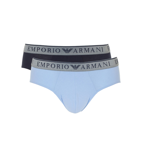 R720 Lot de 2 slips Endurance bleus (S), Homewear, Coton - Emporio Armani - Modalova