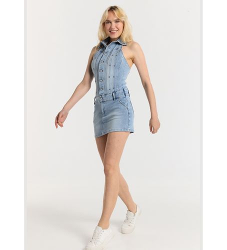 Robe bustier courte et boutonnée avec dos ouvert en (XS), Casuel, Coton, Denim, Sans manches / bretell - Lois Jeans - Modalova