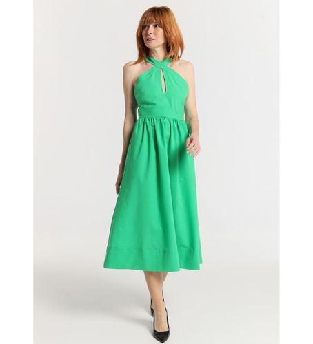 Robe midi avec encolure croisée verte (XS), Casuel, Coton, Sans manches / bretelles - Victorio & Lucchino, V&L - Modalova