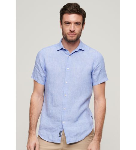 M4010608A Studios lin casual shirt (XXL), Bleu, Casuel, Manche courte - Superdry - Modalova