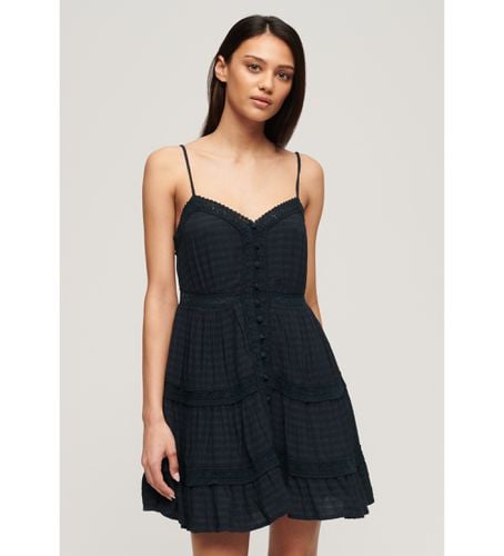 W8011655A Robe en dentelle Alana noire (L), Casuel, Modal, Sans manches / bretelles - Superdry - Modalova