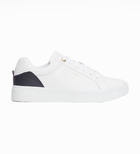 FW0FW07635 Elevated Essential Leather Sneakers (37), Cuir, Blanc, Plat, Lacets, Casuel - Tommy Hilfiger - Modalova