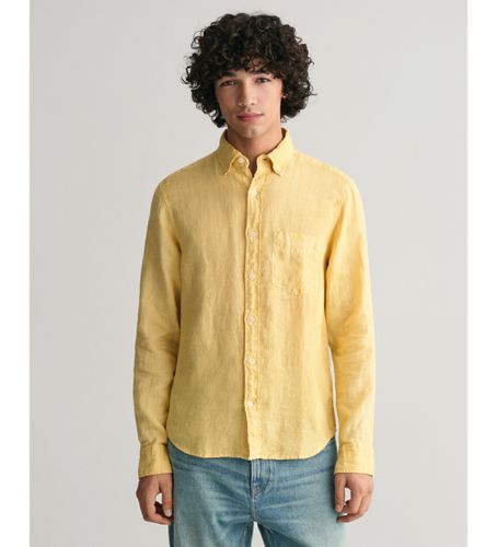 Chemise en lin de coupe régulière teintée en lin teint dans la masse (XXL), Casuel, Manche longue - Gant - Modalova