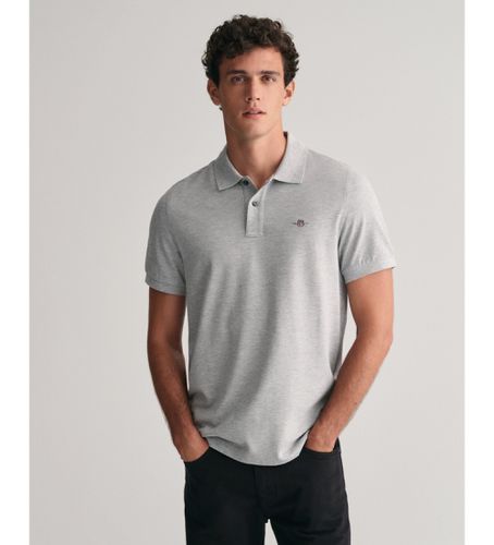 Polo en piqué Regular Fit Shield (L), Casuel, Gris, Coton, Manche courte - Gant - Modalova