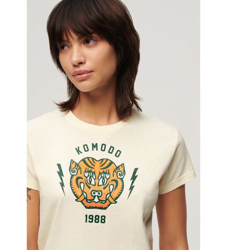 W1011556A T-shirt Komodo Tiger écru (XS), Casuel, Manche courte, Le coton biologique, Durable - Superdry - Modalova