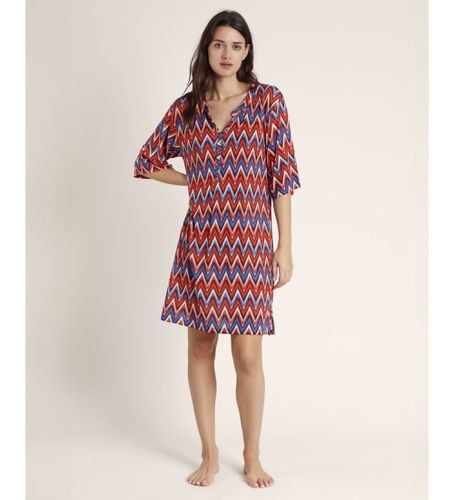 Robe à manches courtes Ethnic Waves multicolore (S), Casuel, Viscose, Manche courte - Admas - Modalova