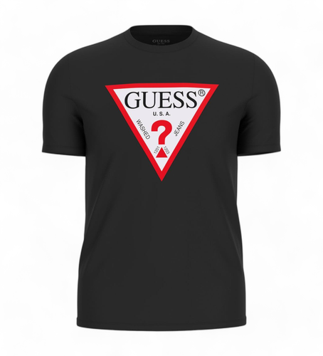 M2YI71I3Z14 T-shirt à logo triangulaire (M), Casuel, Coton, Manche courte - Guess - Modalova