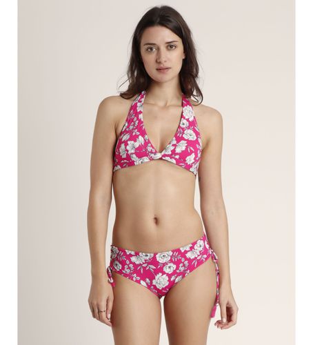 Bikini Dos nu Plage Fleurs rose (S), Beachwear, Polyamide - Admas - Modalova