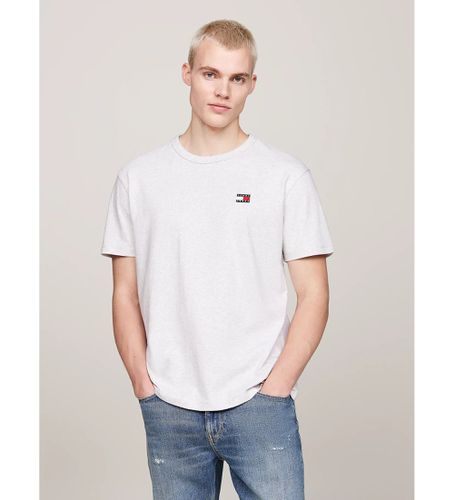 DM0DM17995 T-shirt à col rond avec patch (L), Casuel, Manche courte, Le coton biologique, Durable - Tommy Jeans - Modalova