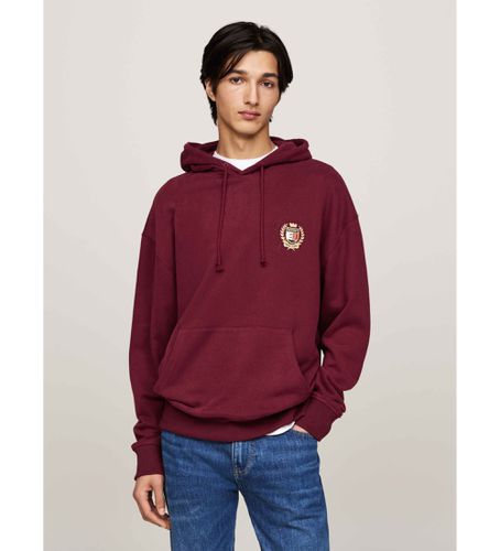 DM0DM19762 Sweat à capuche avec cordon de serrage marron (L), Casuel, Grenat, Le coton biologique, Durable - Tommy Jeans - Modalova