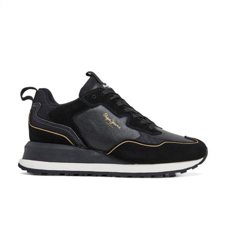 PLS60012 Supra Blur Leather Sneakers (36), Cuir, Noir, 3 à 5 cm, Lacets, Casuel - Pepe Jeans - Modalova