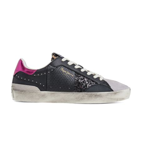 PLS31574 Lane City Leather Sneakers (37), Cuir, Noir, Plat, Lacets, Casuel - Pepe Jeans - Modalova