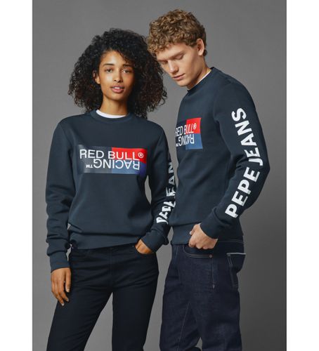 Bull Racing x Pepe Jeans unisex. RU580007 Sweatshirt Colour Block Graphic Crew martino (S), Casuel, Coton, Manche longue, Marine - Red Bull Racing x Pepe Jeans - Modalova