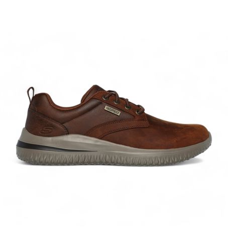 Chaussures en cuir Delson 3.0 Glavine marron (40), Plat, Lacets, Casuel - Skechers - Modalova