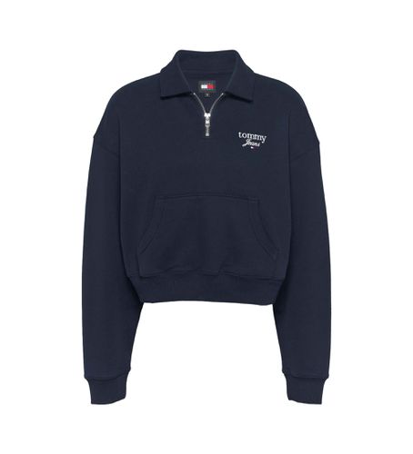 DW0DW18759 Jumper Half Zip (M), Casuel, Le coton biologique, Marine - Tommy Jeans - Modalova