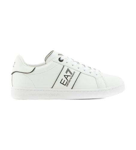 Unisex. X8X102_XK346 Classic Logo Leather Sneakers (44), Cuir, Blanc, Plat, Lacets, Casuel - EA7 - Modalova