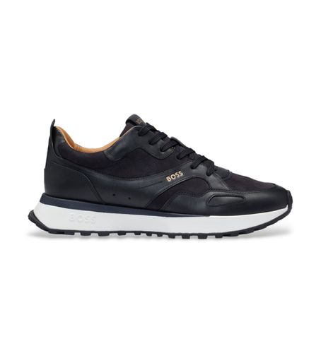 Jonah Runn Leather Sneakers (40), Cuir, Plat, Lacets, Casuel, Marine - BOSS - Modalova