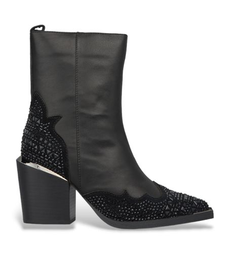 I240507 Bottines en cuir avec des touches de strass (36), 5 à 8 cm, Aucun, Casuel - Alma en pena - Modalova