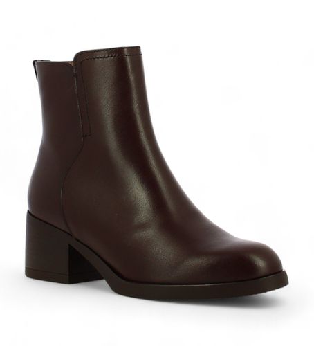 G-6240 Bottines en cuir G-6240 marron (36), Plat, Fermeture éclair, Casuel - Wonders - Modalova