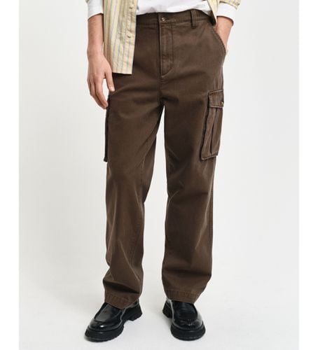 Pantalon cargo en coton sergé à coupe régulière Marron (30/32), Casuel - Gant - Modalova