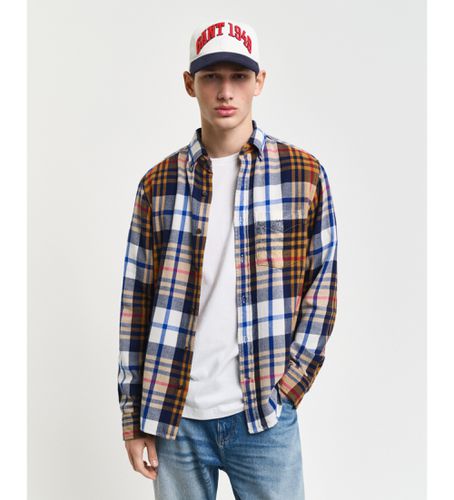 Chemise à carreaux en sergé, coupe régulière, multicolore (L), Casuel, Coton, Manche longue - Gant - Modalova