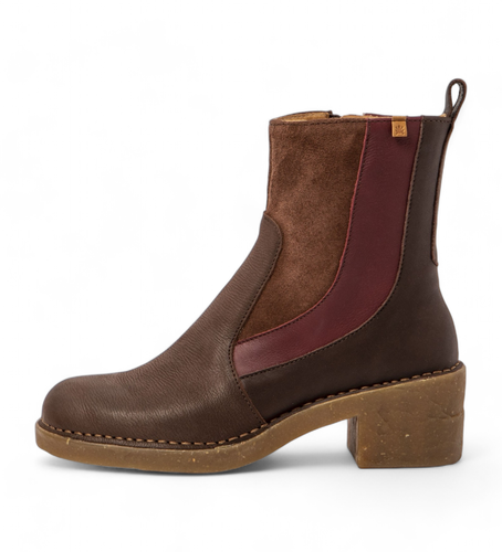 Bottines en cuir marron N5668 (36), 5 à 8 cm, Fermeture éclair, Casuel - El Naturalista - Modalova