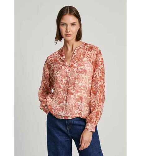 PL304951 Chemisier Poemy blanc écru, (S), Rouge, Casuel, Polyester, Manche longue - Pepe Jeans - Modalova