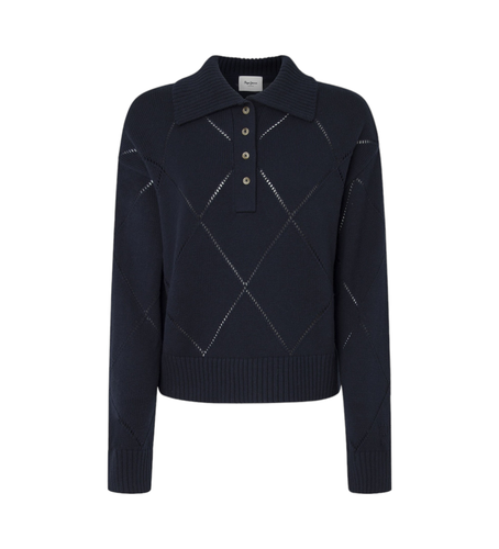 PL702216 Polo Idris (XS), Casuel, Coton, Manche longue, Durable, Marine - Pepe Jeans - Modalova