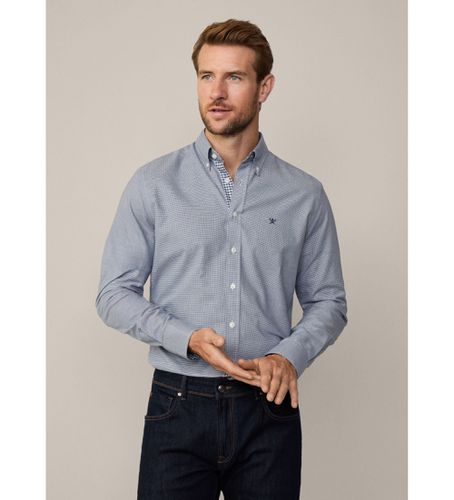 HM3010049 Chemise bleue brossée Puppytooth (XS), Casuel, Coton, Manche longue - Hackett London - Modalova