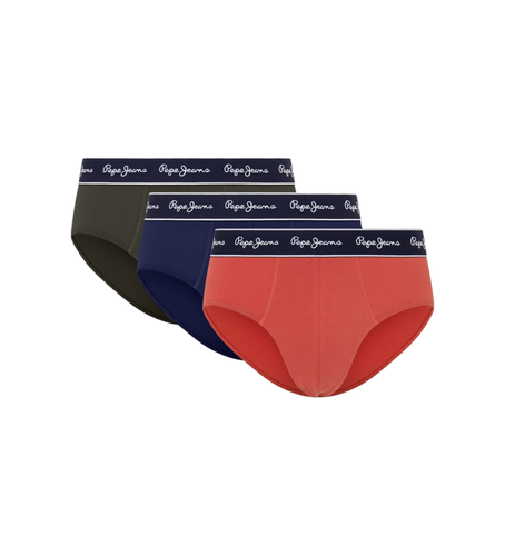 PMU11166 Lot de 3 slips solides rouge, , (M), Homewear, Coton - Pepe Jeans - Modalova