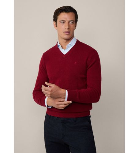 HM703240 Pull à col en V marron (3XL), Rouge, Casuel, Grenat, Laine - Hackett London - Modalova