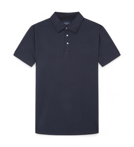 HM563371 Polo Washed Ss (S), Casuel, Coton, Manche courte, Marine - Hackett London - Modalova