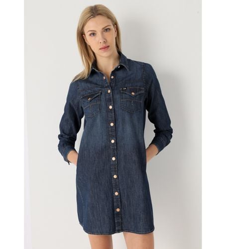 Robe en denim courte à manches longues et à poches marines (XS), Casuel, Coton, Manche longue - Lois Jeans - Modalova