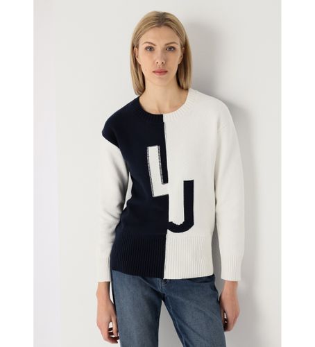 Pull intarsia coupé LJ (XS), Blanc, Casuel, Coton, Marine - Lois Jeans - Modalova