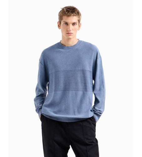 DZM6JZMQ7Z19DU Pull en coton à col rond et traitement central ASV (L), Casuel - Armani Exchange - Modalova