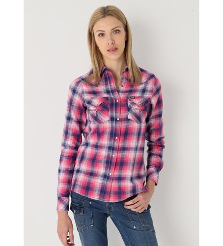 Chemise à manches longues en viscose à carreaux rouges (XS), Casuel, Rose, Coton, Manche longue - Lois Jeans - Modalova