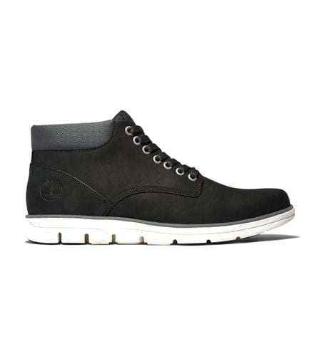 TB0A146Q0011 Bradstreet lace-up mid-top leather trainers (40), Cuir, Noir, Plat, Lacets, Casuel - Timberland - Modalova