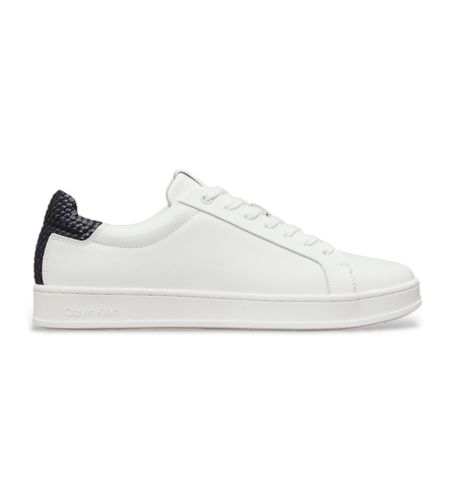 HM0HM01767 Low Top Lace Up Leather Sneakers (41), Cuir, Blanc, Plat, Lacets, Casuel - Calvin Klein - Modalova