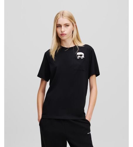 A1W17100 T-shirt avec strass noirs (XS), Casuel, Coton, Manche courte - Karl Lagerfeld - Modalova