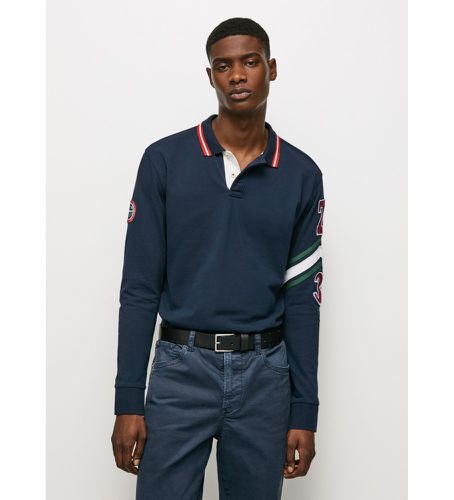 Til mænd. PM541918 NachÃn navy polo shirt (S), Casual, Bomuld, Blå - Pepe Jeans - Modalova