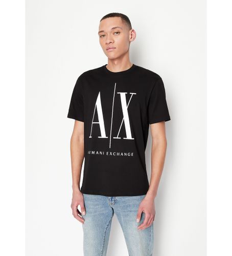 Til mænd. 8NZTPAZJH4Z1200 ICON kortærmet t-shirt med rund hals i (M), Casual, Bomuld, Korte ærmer - Armani Exchange - Modalova