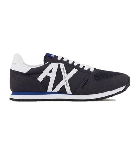 Til mænd. XUX017XCC68K487 Retro løbeunderlag med navy logo (43), Fast, 1-3 cm, Blonder, Casual, Blå - Armani Exchange - Modalova