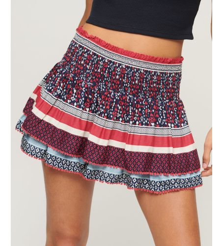 Til kvinder. W7210264A Step-mininederdel med vintage- logo (L), Casual, Viscose - Superdry - Modalova